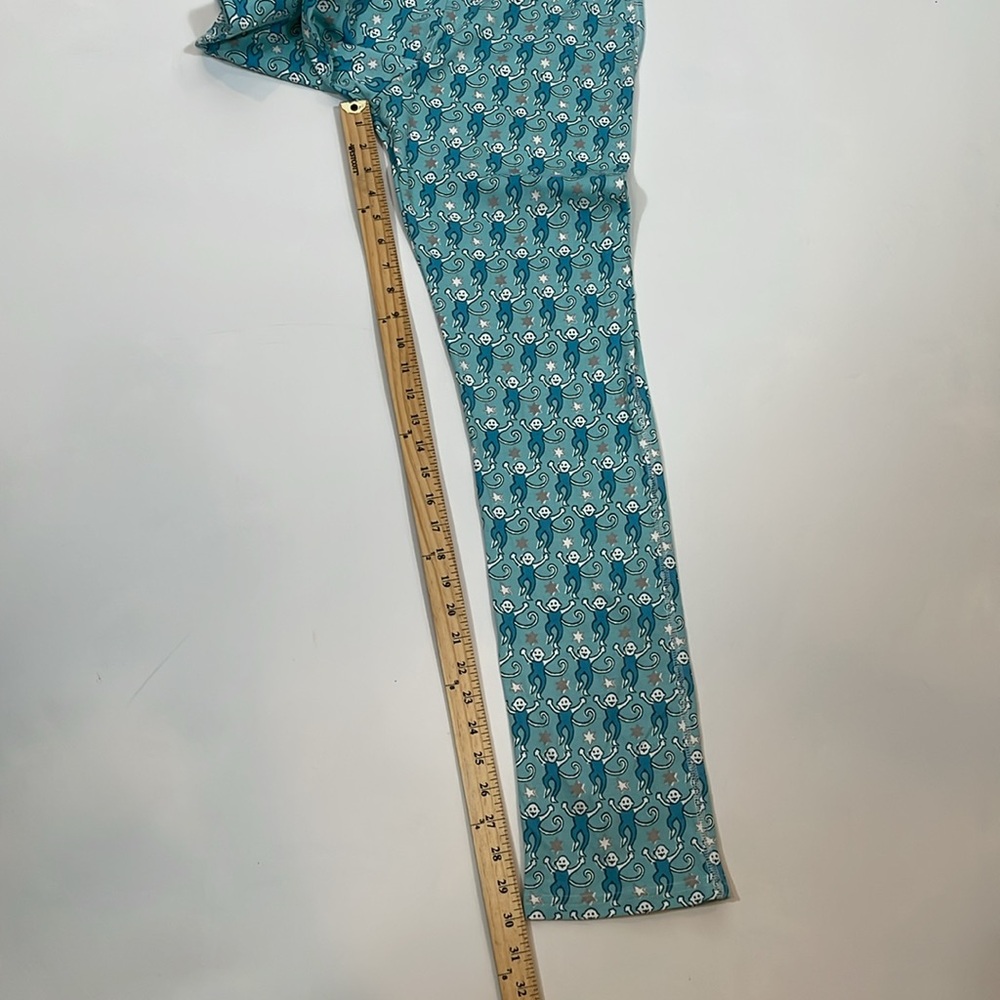 Roller Rabbit Star Monkey Panamas Size S Aqua Henley And Pants EUC - Picture 7 of 10